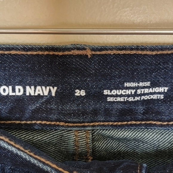 NWT Old Navy | Slouchy Straight Leg High-Rise Crop Jeans Plus Size 26 - Picture 3 of 5
